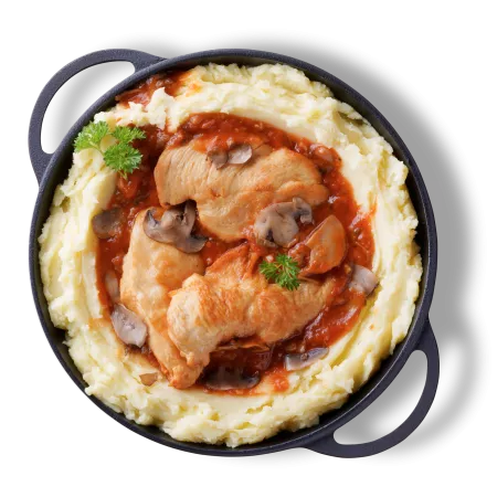 Pui Escalop de pui pe pat de piure - 1