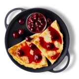 Clătite cu dulceață de vișine