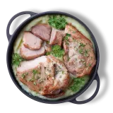 Friptură de curcan pe pat de piure