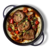 Cotlet cu ardei aromați și piure